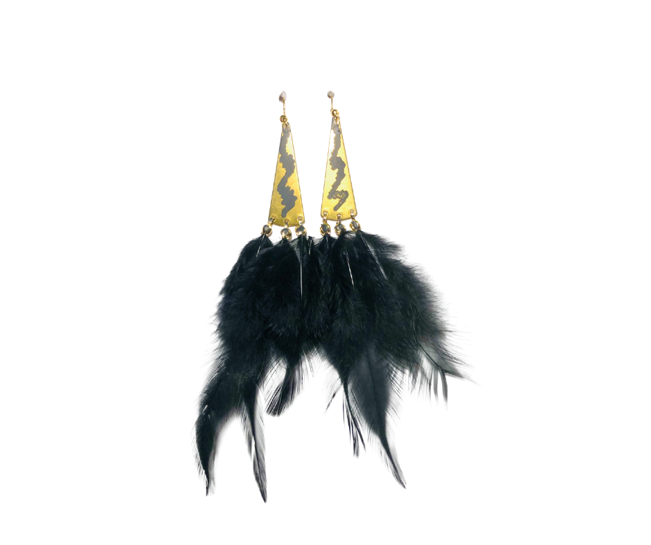 Bronze & Black Earrings