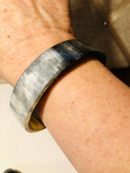 Black Cow Horn Bracelet - large